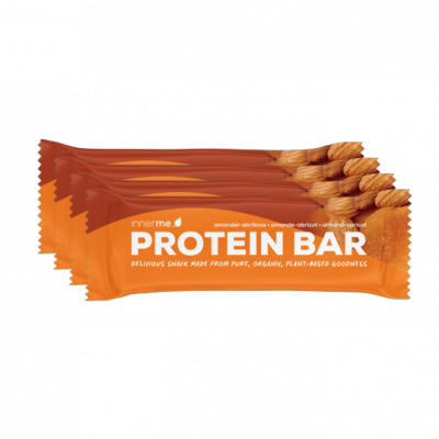 Barra Proteína Amêndoa - Alperce, 100% biológica, natural e vegan Innerme (caixa de 20) - Moonsport