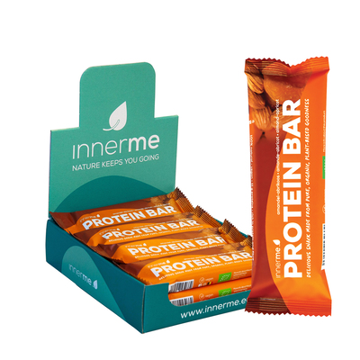 Barra Proteína Amêndoa - Alperce Bio & Vegan Innerme Caixa de 12 - Moonsport