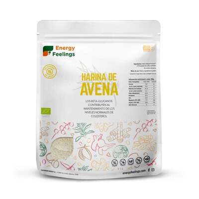 Farinha de Aveia Sem Glúten/Avenina BIO da ENERGY FEELINGS (1 kg) – Moonsport