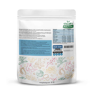 Brain Shake 2.0 BIO da ENERGY FEELINGS (500 g) – Moonsport (verso)