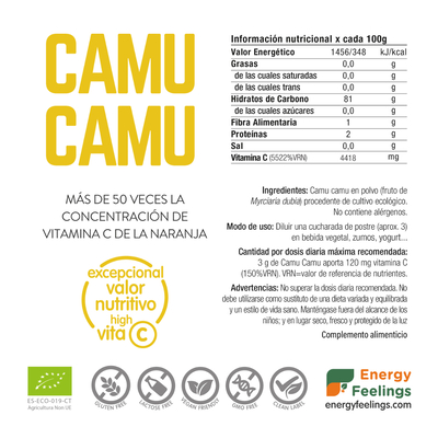 Camu Camu BIO da ENERGY FEELINGS (100 g) – Moonsport (label)