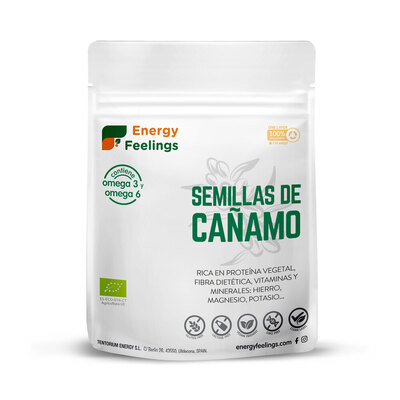 As Sementes de Cânhamo com Casca BIO da ENERGY FEELINGS são um complemento fantástico, ricas em proteína e ómegas! 100% biológicas e naturais. Experimenta!
