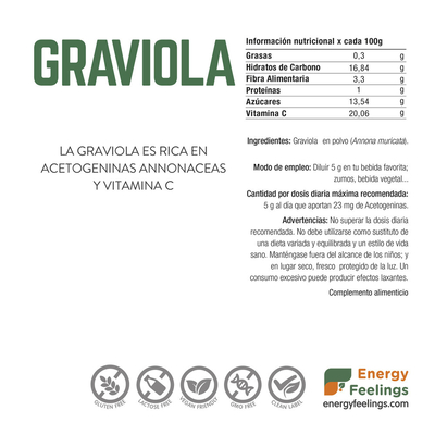 Graviola em Pó da ENERGY FEELINGS (150 g) – Moonsport (label)