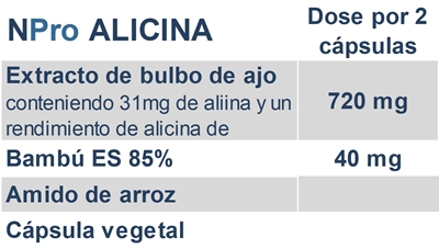 O NPRO Alicina é extrato de alho cru com alta concentração de alicina. Propriedades, bacterianas, virais e fúngicas antioxidantes e anti-inflamatórias. | MOONSPORT