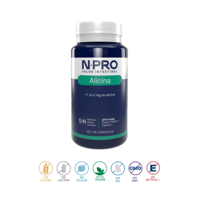 O NPRO Alicina é extrato de alho cru com alta concentração de alicina. Propriedades, bacterianas, virais e fúngicas antioxidantes e anti-inflamatórias. MOONSPORT