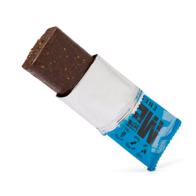A Barra Energética Chocolate & Figo MEGARAWBAR é 100% natural, bio, vegan. Apta para celíacos. Fonte de energia estável em treinos de média/longa duração.