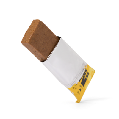 A Barra Proteica Banana & Cacau MEGARAWBAR é 100% natural, bio, vegan e apta para celíacos. Concebida para treinos ou competições superiores 4 horas.