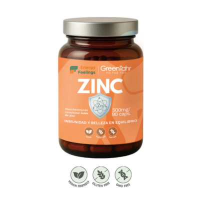 Embalagem de 90 cápsulas do Zinco da Energy Feelings.