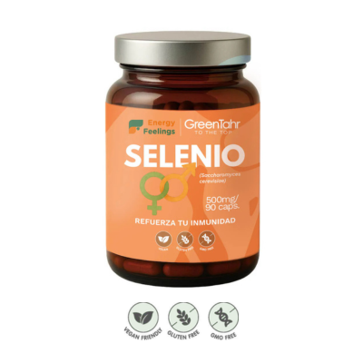 Embalagem de 90 cápsulas do Selénio, da Energy Feelings.