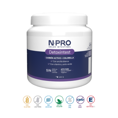 O NPRO Detoxintest em pó visa limpar o aparelho digestivo e promover o conforto intestinal, reduzindo o mal estar causado pela acumulação de gases. | MOONSPORT