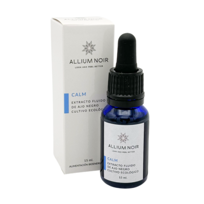 O Calm BIO da Allium Noir visa apoiar o relaxamento, o bem-estar físico e mental, o sono, o equilíbrio emocional e a regulação do sistema nervoso.
