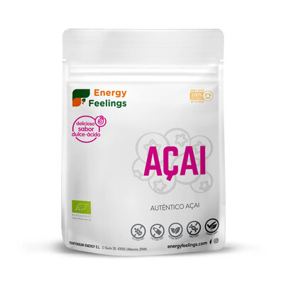 O Açaí em Pó Bio da Energy Feelings é rico em antioxidantes, fibra, aminoácidos, ácidos gordos insaturados e minerais. 100% natural e vegan. Experimenta já!