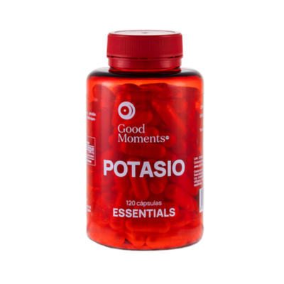 Embalagem de 120 cápsulas de Potássio, da Good Moments.