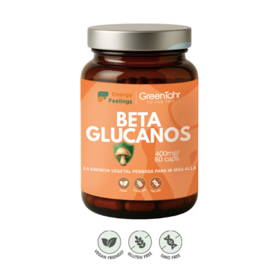 Embalagem de 60 cápsulas do Beta Glucanos, da Energy Feelings.