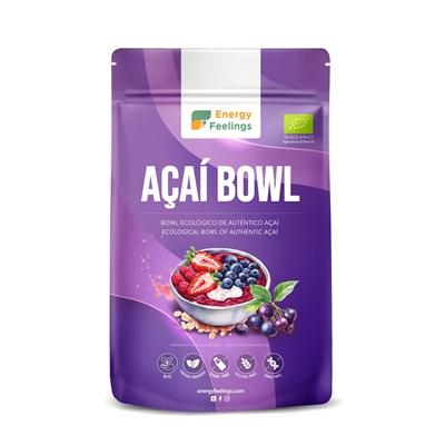 Embalagem de 500 g do Açaí Bowl Bio da Energy Feelings.