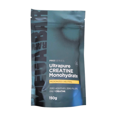 Embalagem de 150 g da Creatina Creavitalis ® Monoidratada & Micronizada da MegaRawBar.